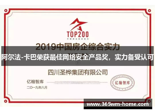 阿尔法-卡巴荣获最佳网络安全产品奖，实力备受认可